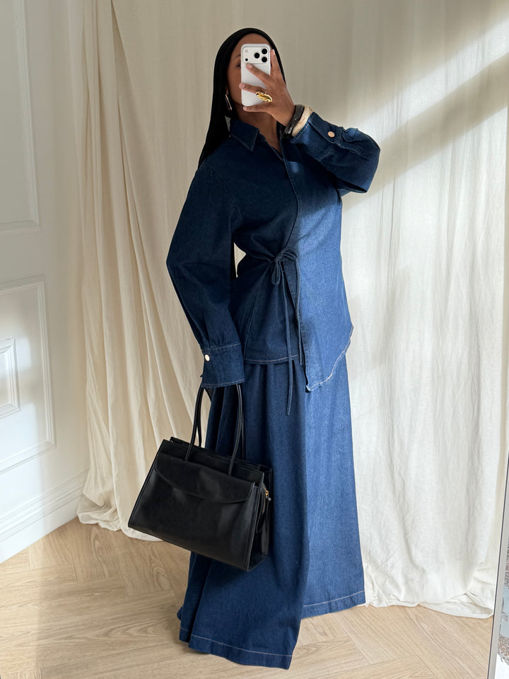 ENSEMBLE JUPE ET VESTE CACHE CŒUR