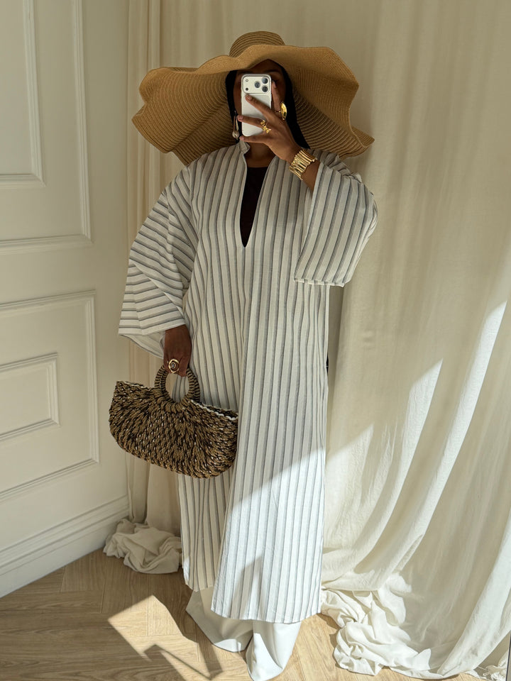 ROBE BLOUSE ULTRA LONGUE SUMMER BLANCHE