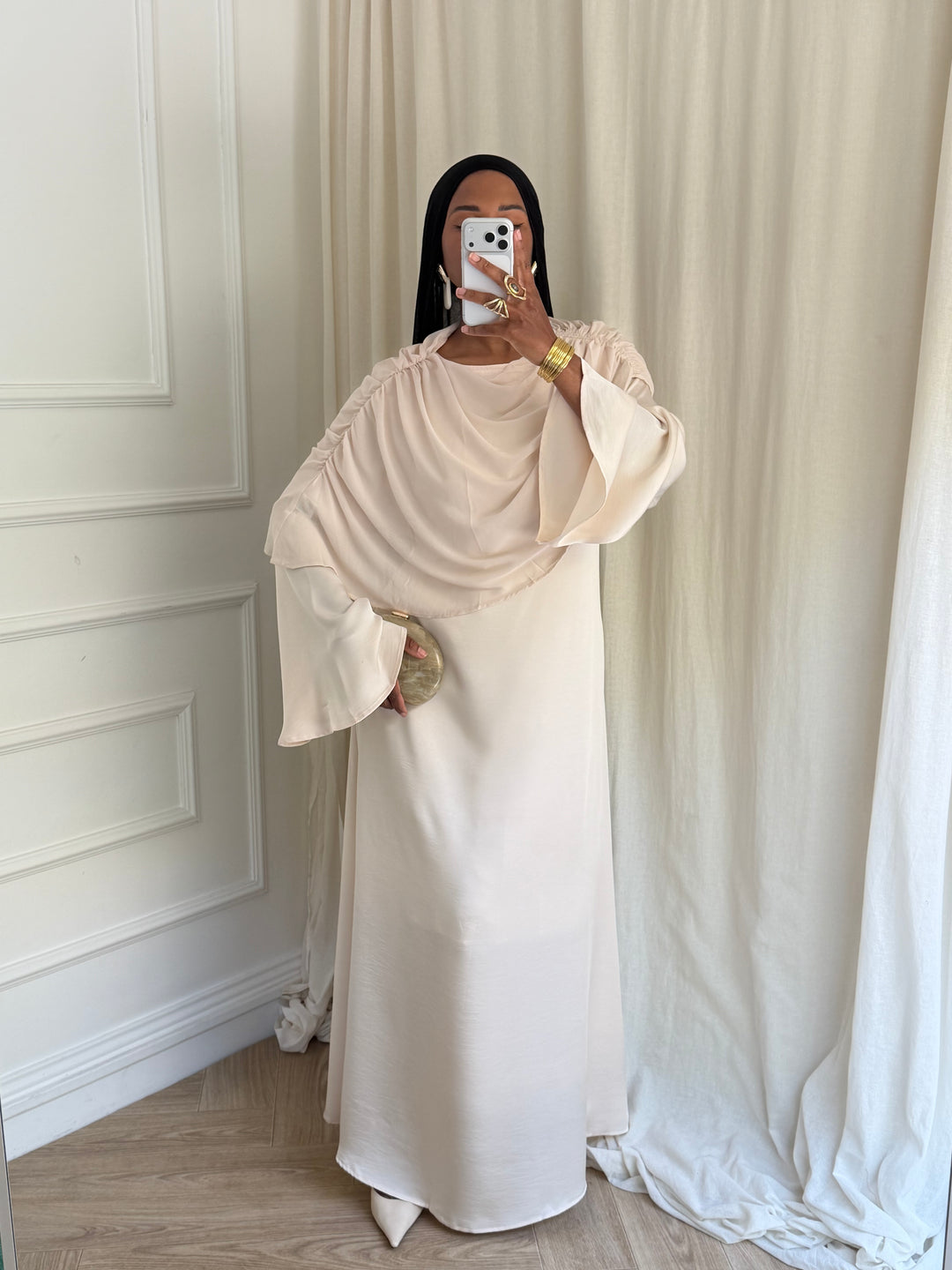 ROBE ÉLYA CAPE CRÈME