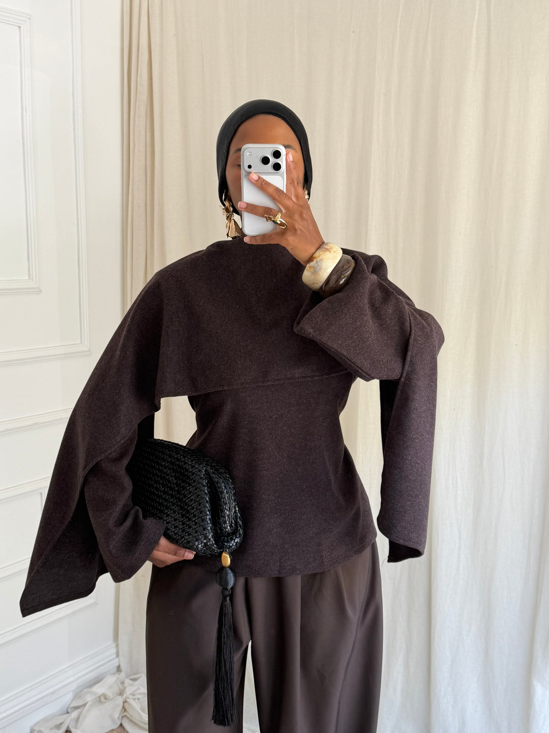 PULL CAPE AMELYS MARRON