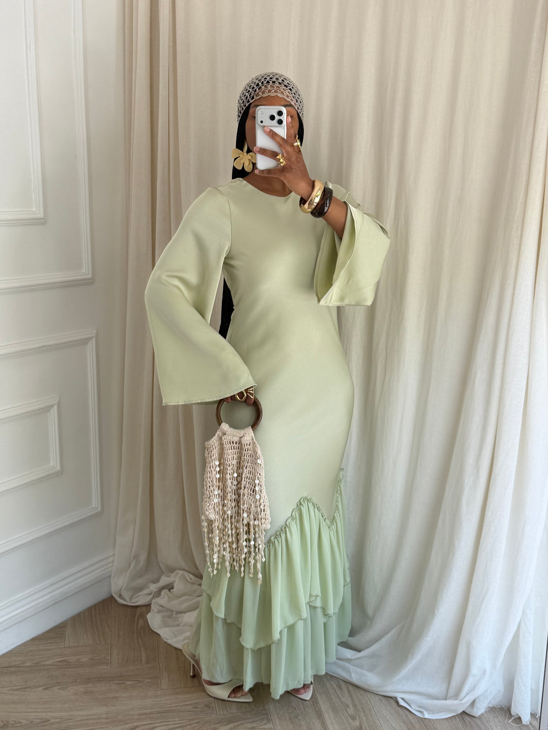 ROBE NESRIN VERT