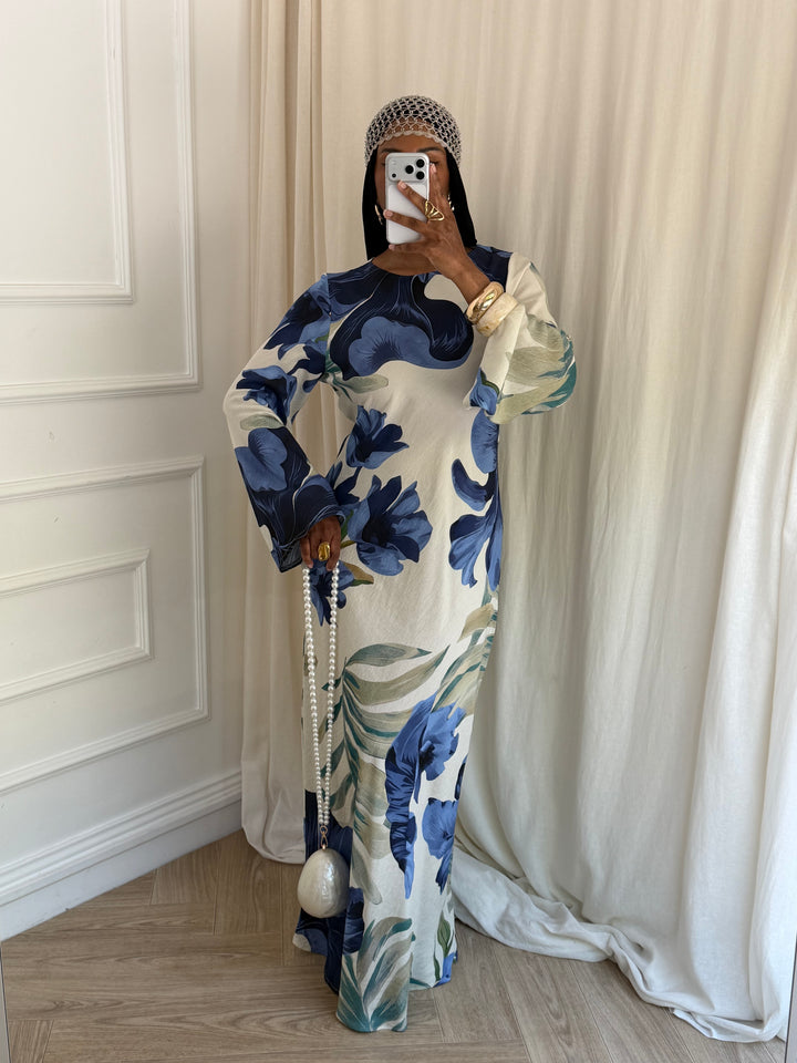 MAXI ROBE IMPRIMÉ SUMMER BLEU