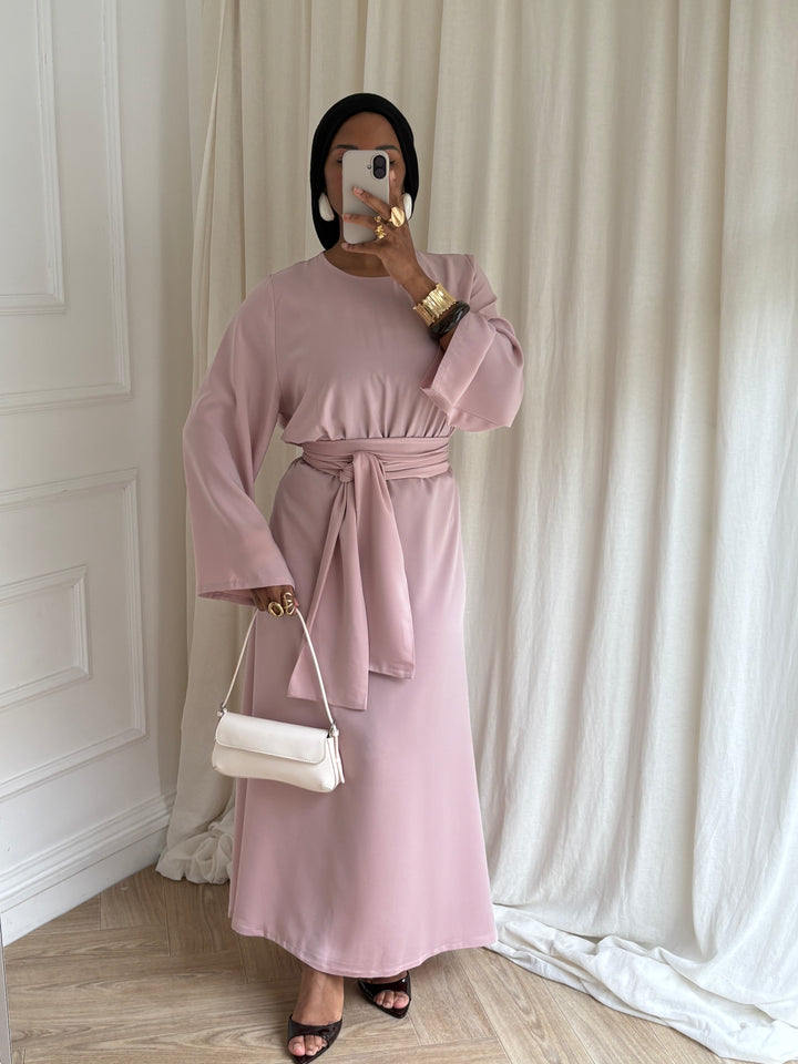 ROBE CEINTURE AMOVIBLE ROSE