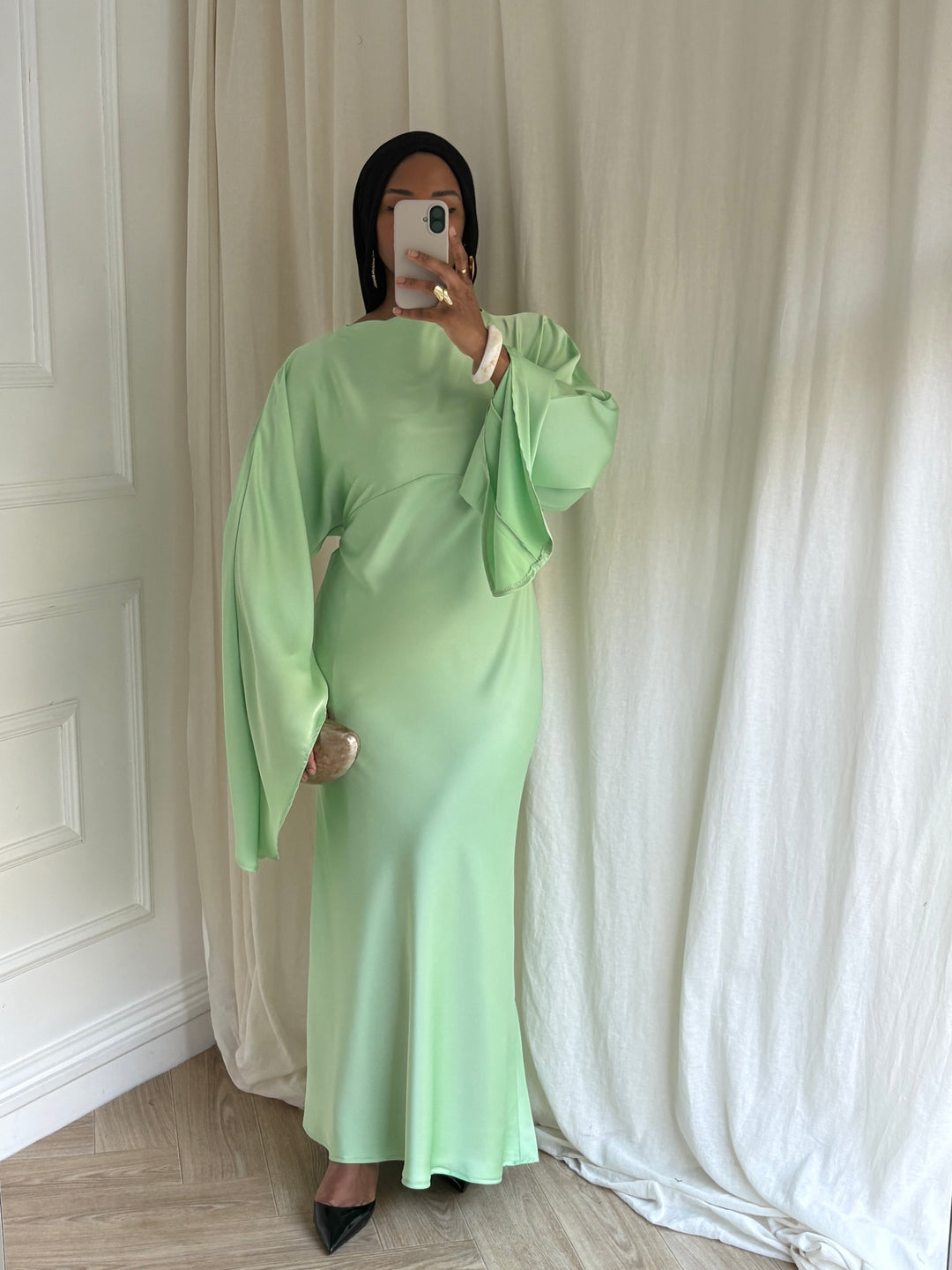 DRESS AYNA VERT PASTEL