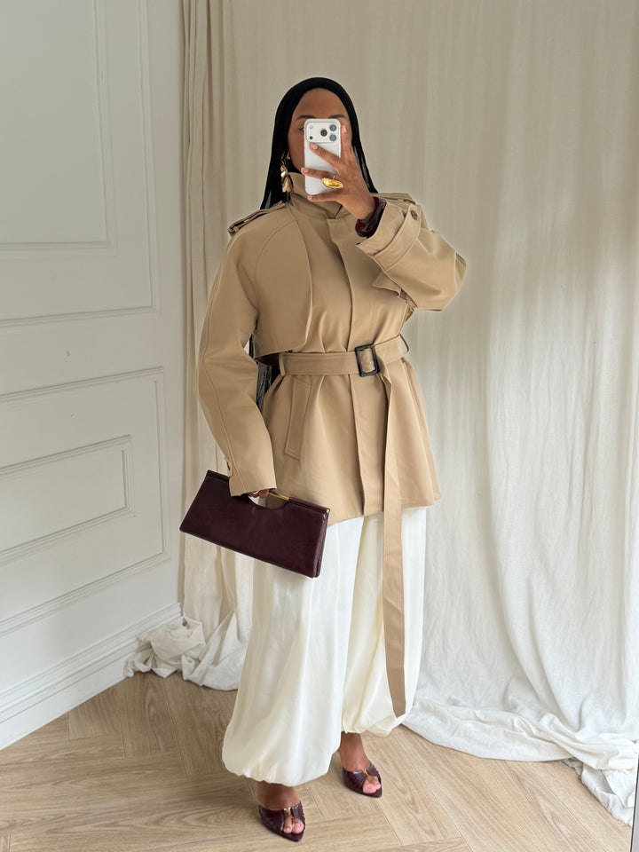 TRENCH COURT LUXURY CAMEL