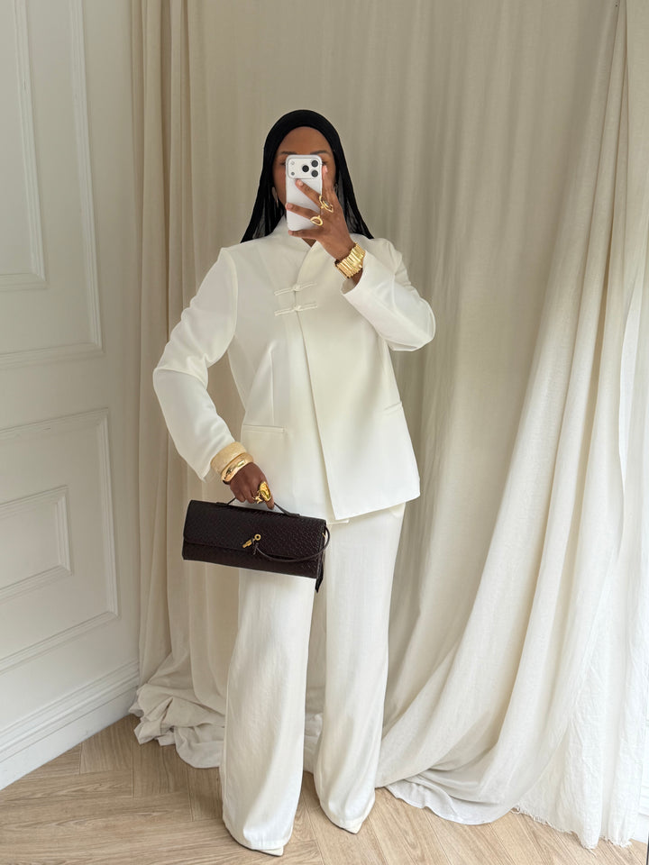 BLAZER CHINEZ BLANC