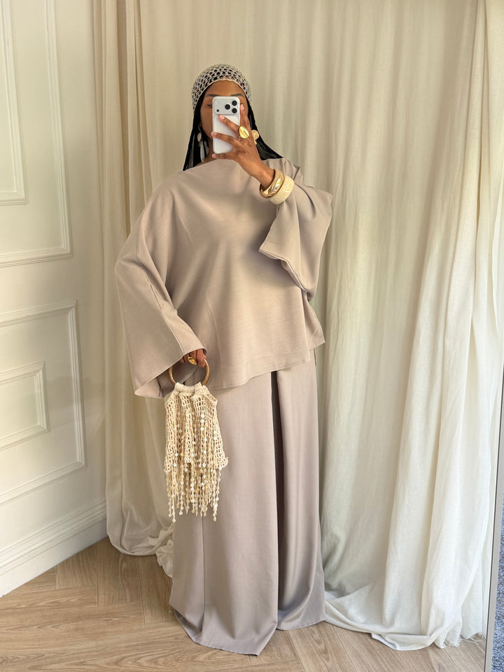 ENSEMBLE PANTALON MASTOUR BEIGE