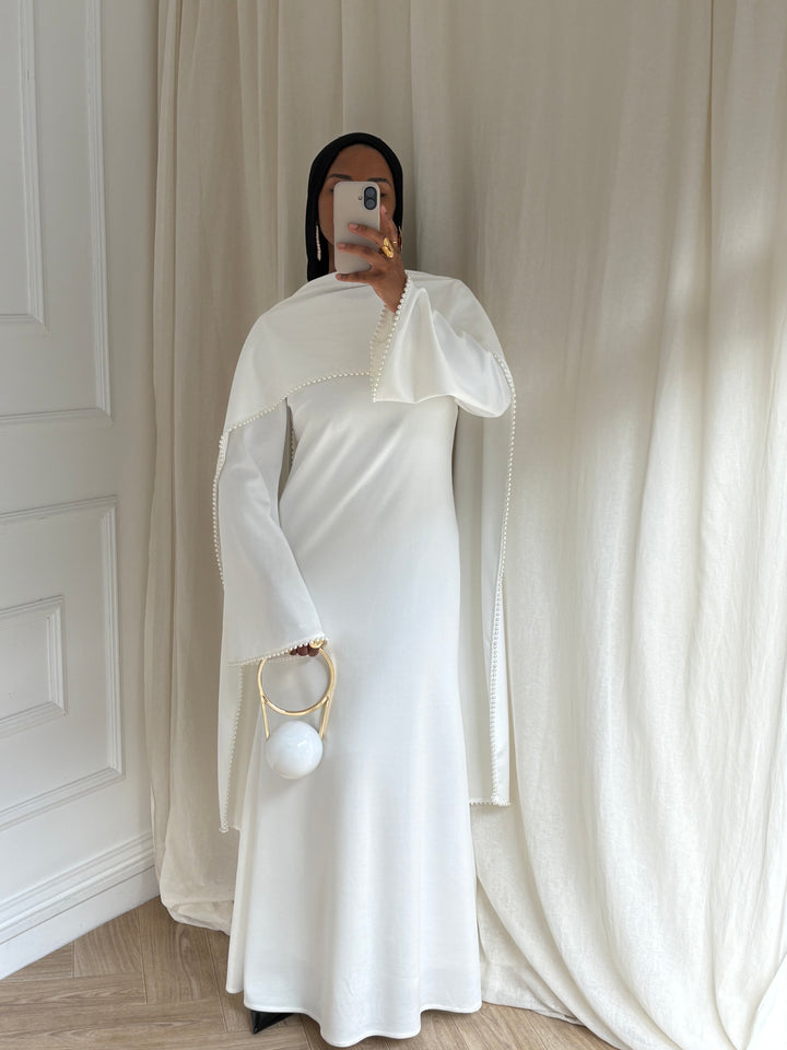 ROBE CAPSULE PERLE( qualité PREMIUM) BLANCHE