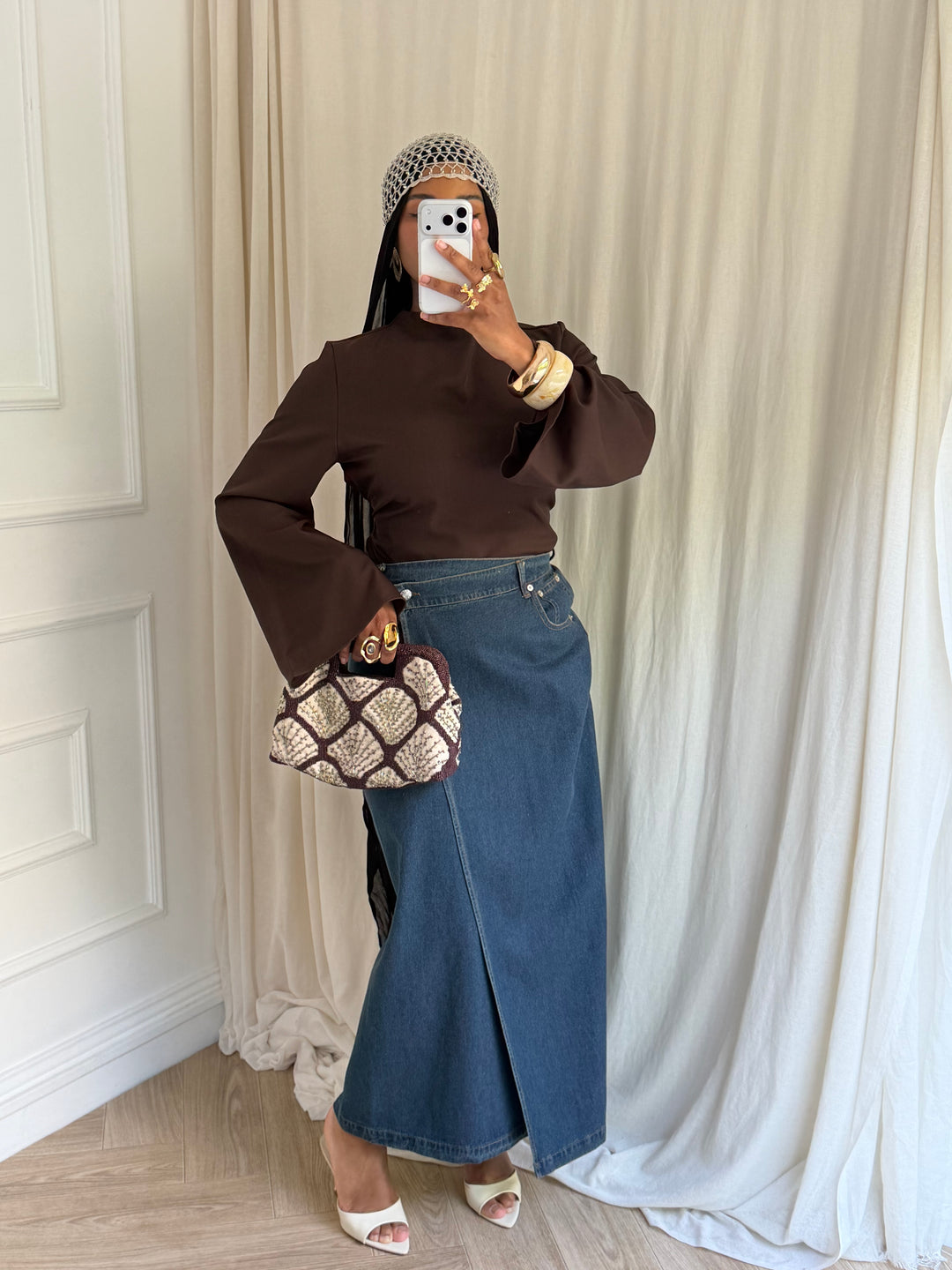 JUPE DENIM CHIC BLEU JEAN