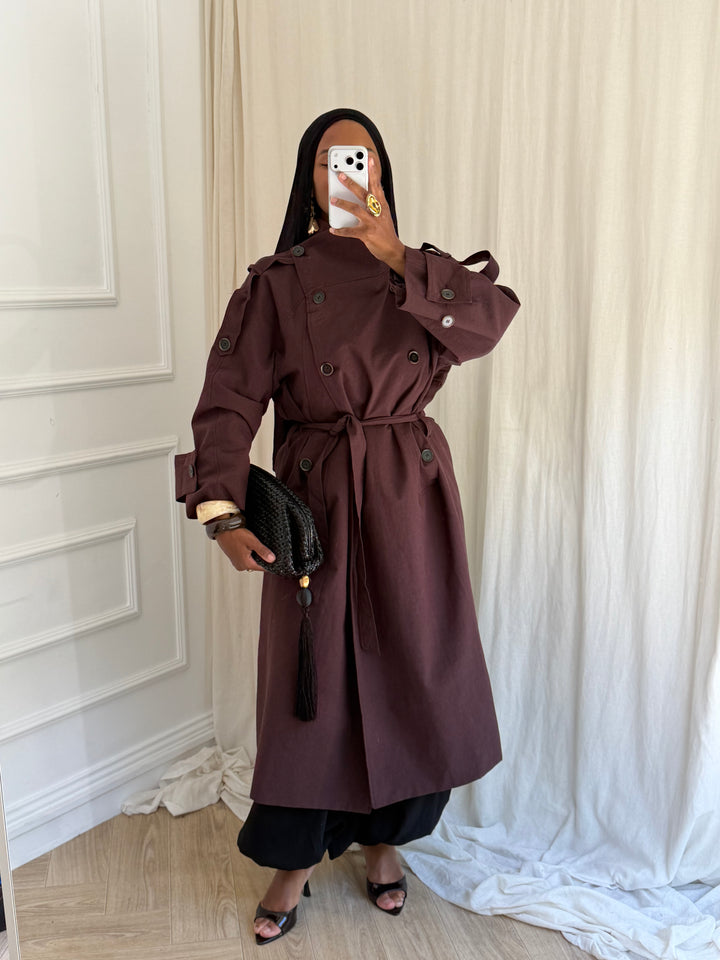 TRENCH ENAS PREMIUM MARRON