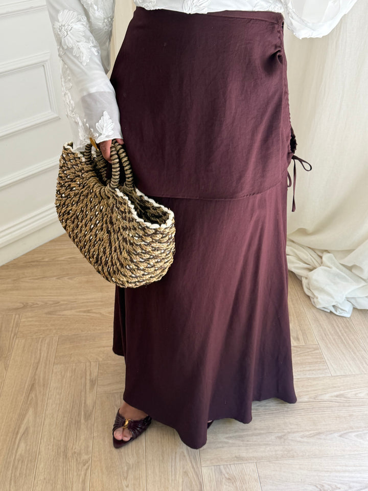 JUPE AYRA BURGUNDY