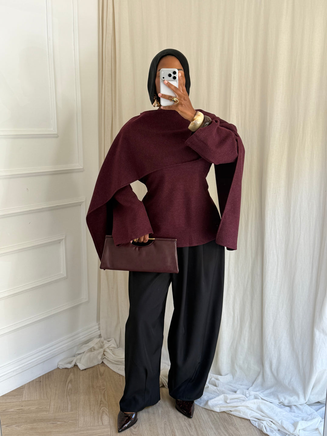 PULL CAPE AMELYS BORDEAUX