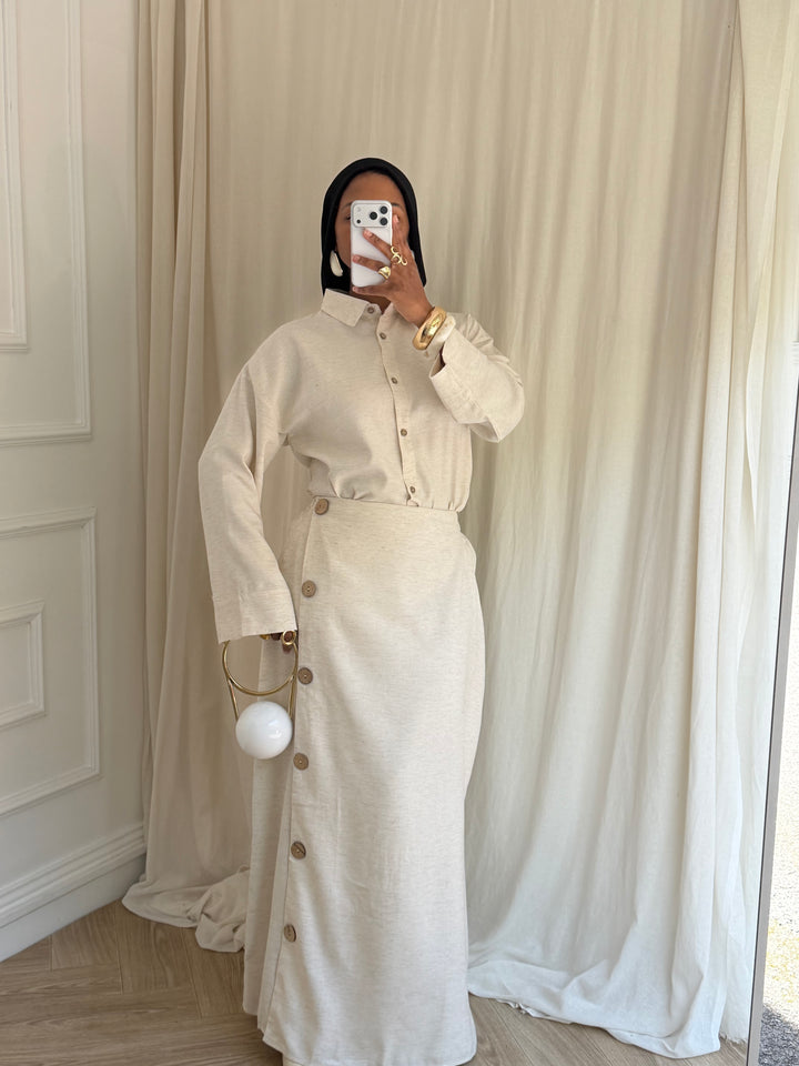 ENSEMBLE BOUTONS BEIGE