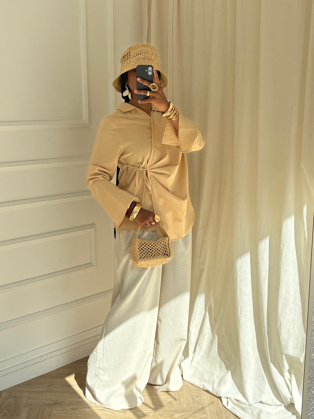TOP CROISÉ CAMEL