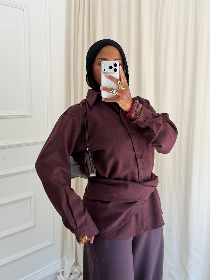 BLOUSE VALENTINA BUNGUNDY
