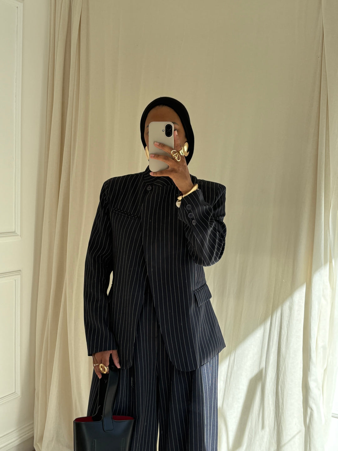 BLAZER MARYLIN À RAYURES BLEU