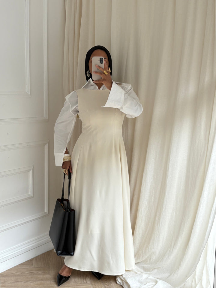 ROBE TAILLEUR CRÈME