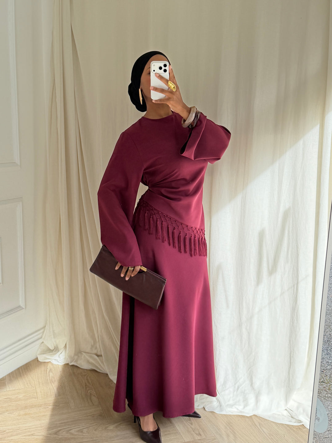 ROBE POCHOHONTAS BORDEAUX