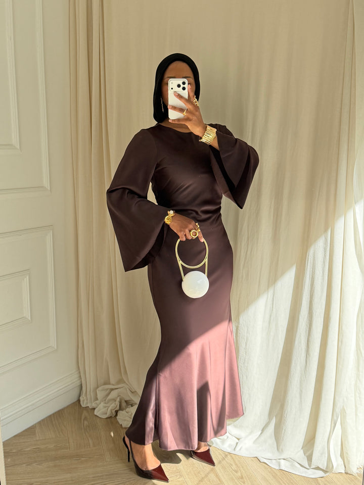 ROBE LONGUE SATIN