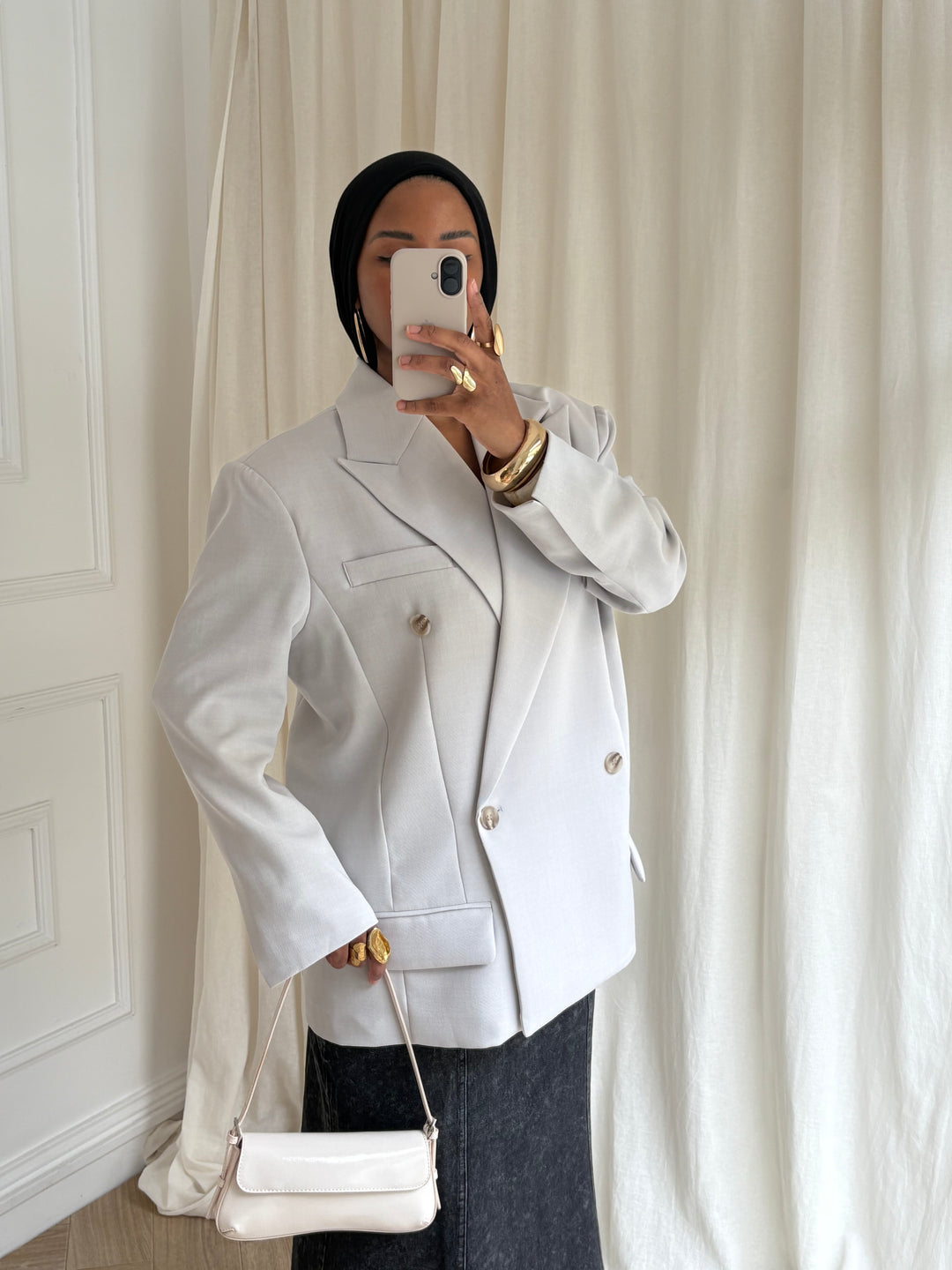 BLAZER LUXE GRIS CLAIR