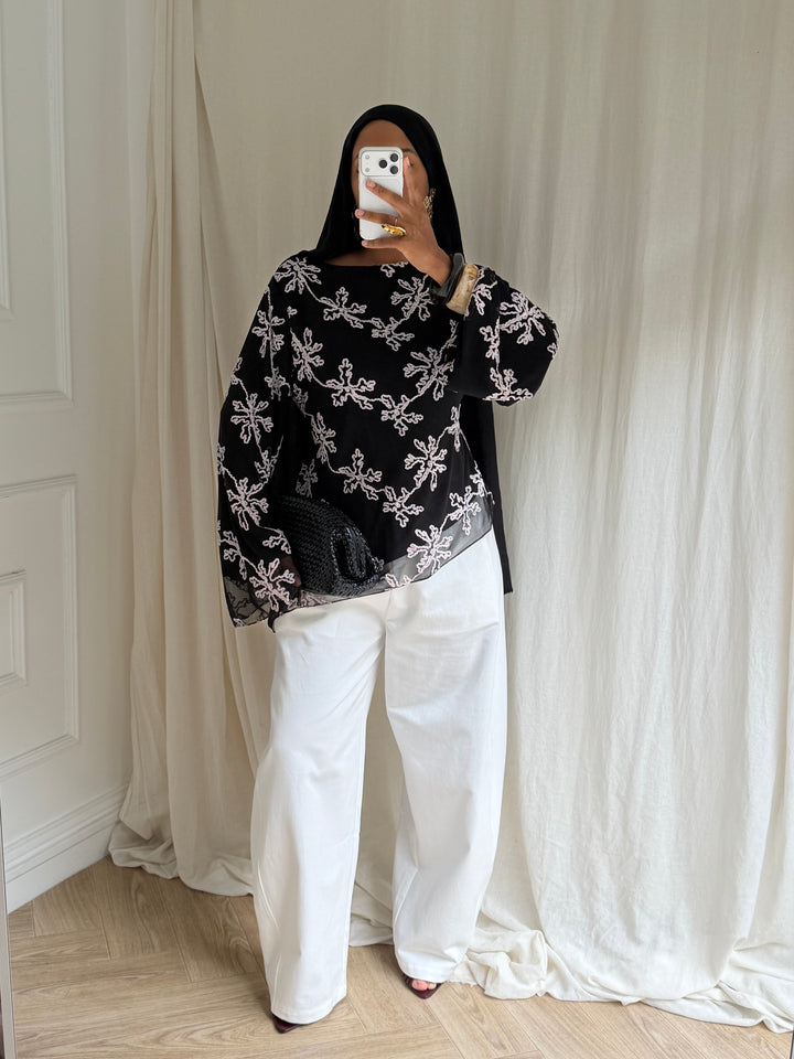 BLOUSE YARA NOIR ET BLANC