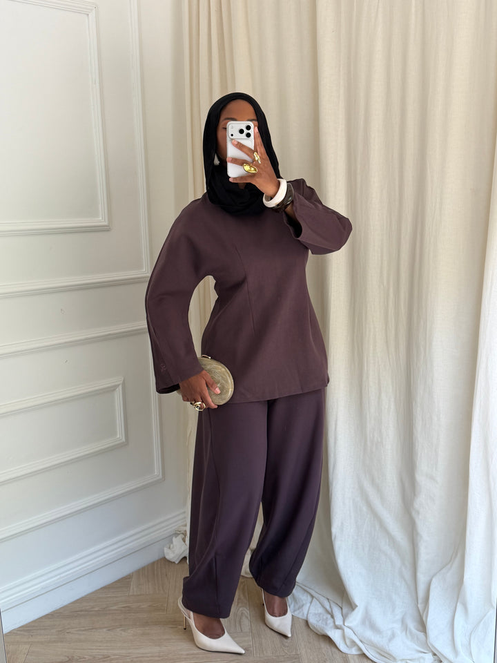 TOP LONG INTEMPOREL PLUM