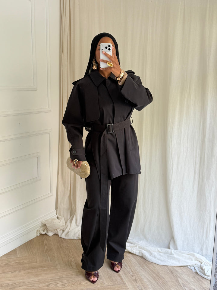 PANTALON TRENCH NOIR