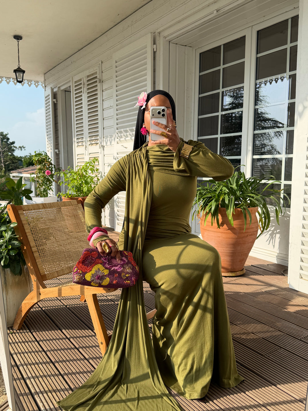 ROBE DRAPÉE OYLA OLIVE