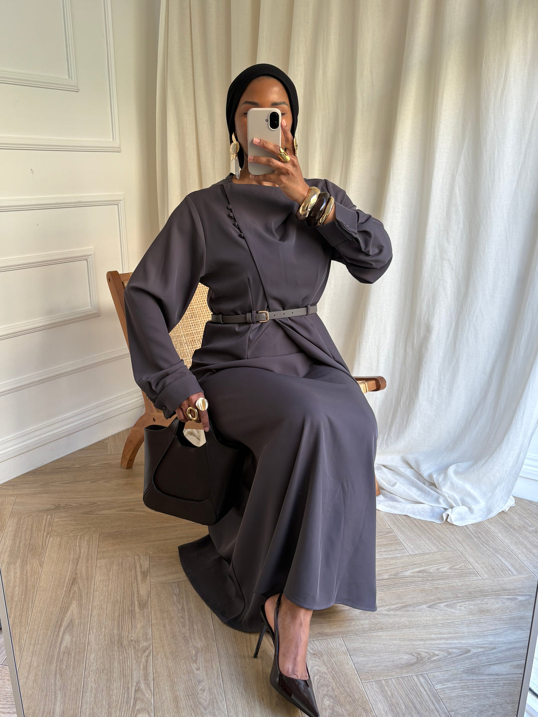 ROBE TARA GRISE