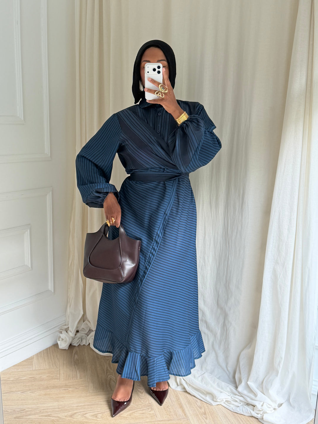 ROBE EDEN MARRON BLEU
