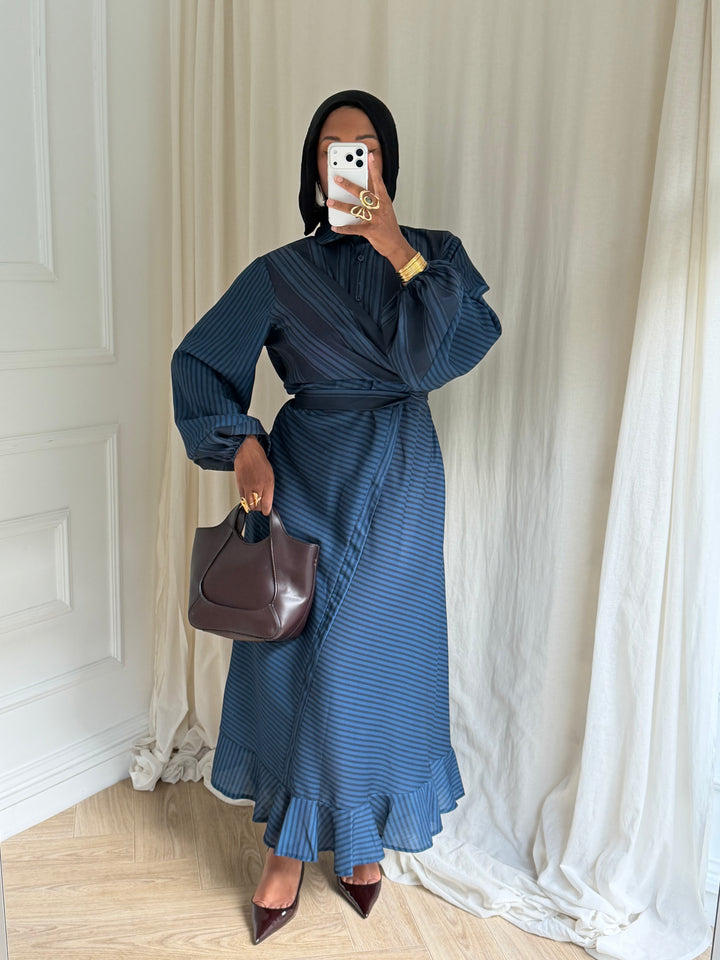 ROBE EDEN MARRON BLEU