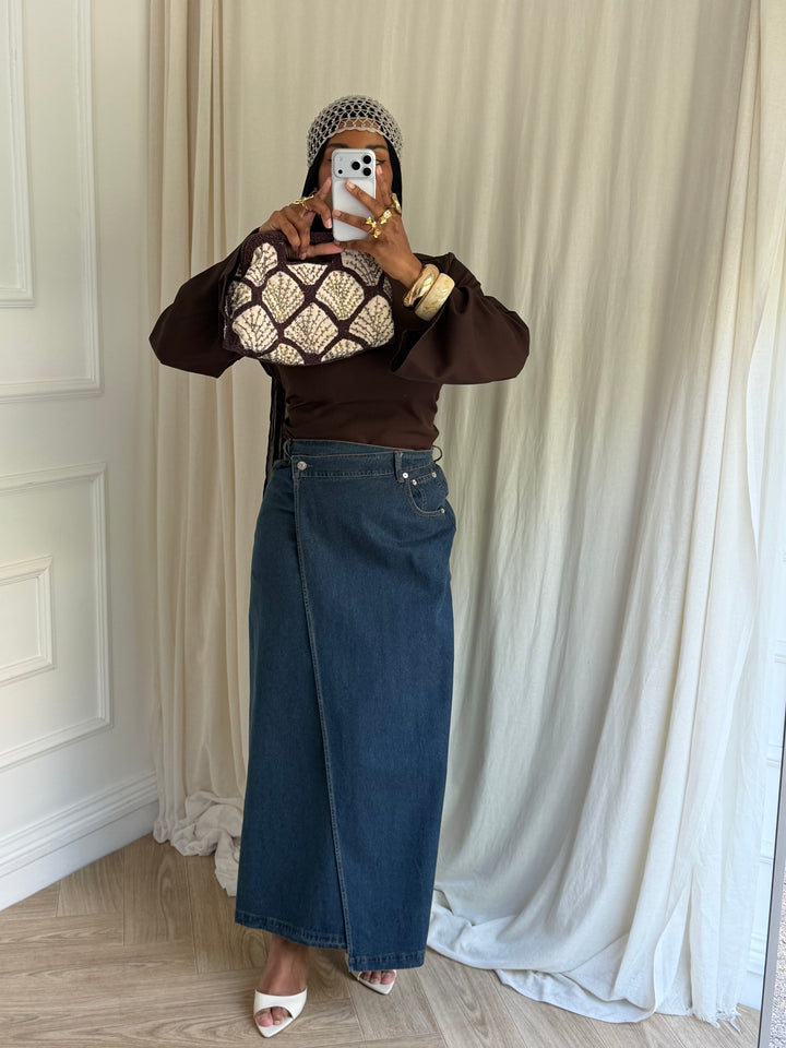 JUPE DENIM CHIC BLEU JEAN