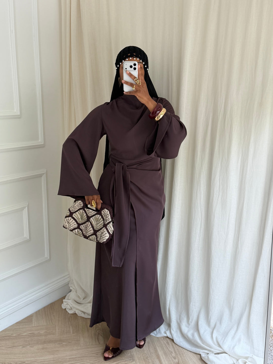 ROBE AKILA AUBERGINE