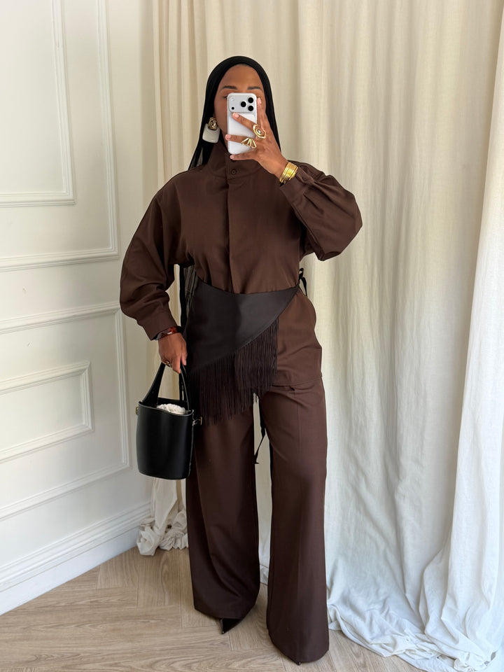 SET BLOUSE Manhattan MARRON