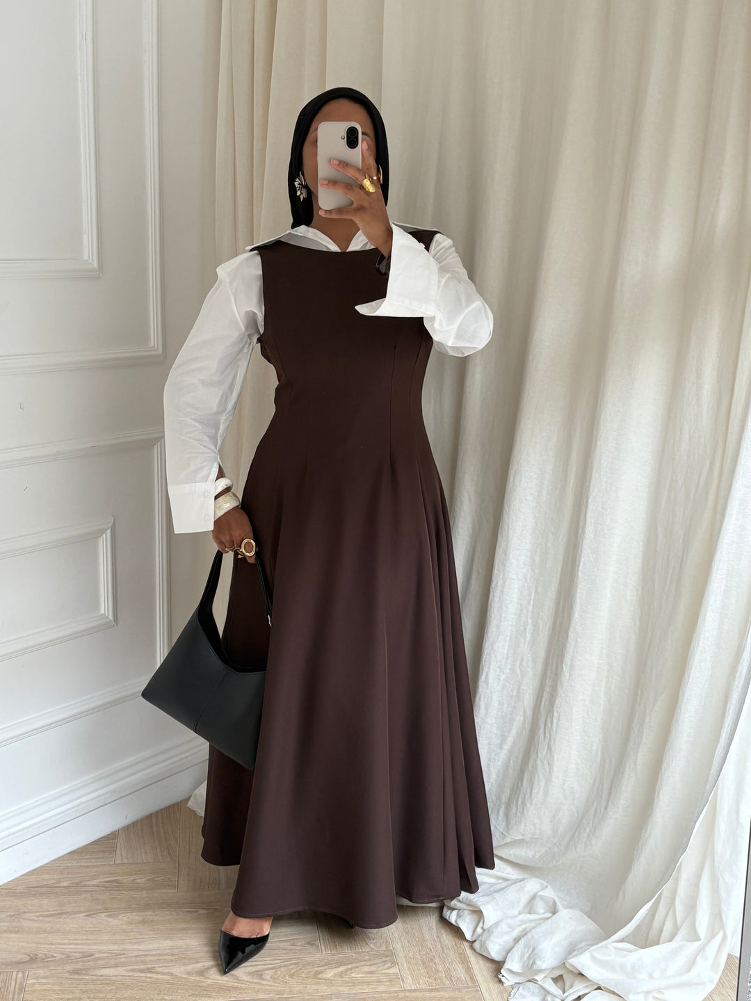 ROBE TAILLEUR MARRON