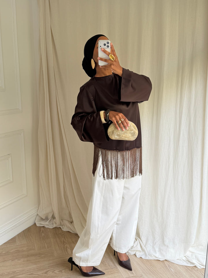 BLOUSE DOUSSAN MARRON