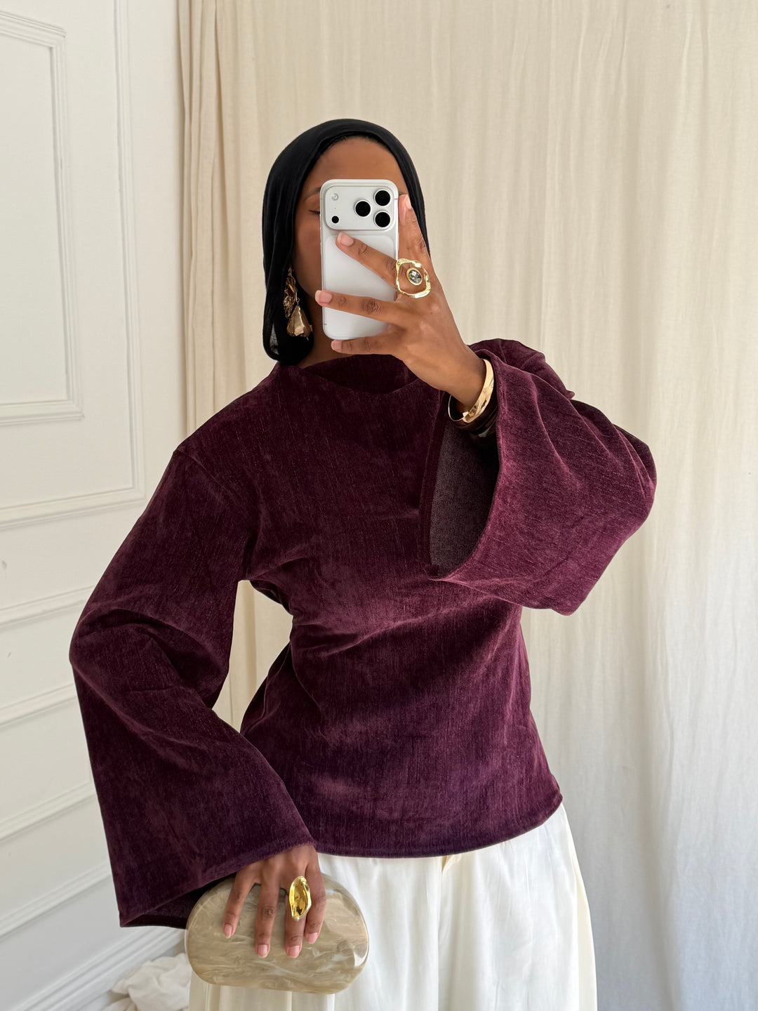 TOP STYLE VELOURS PRUNE