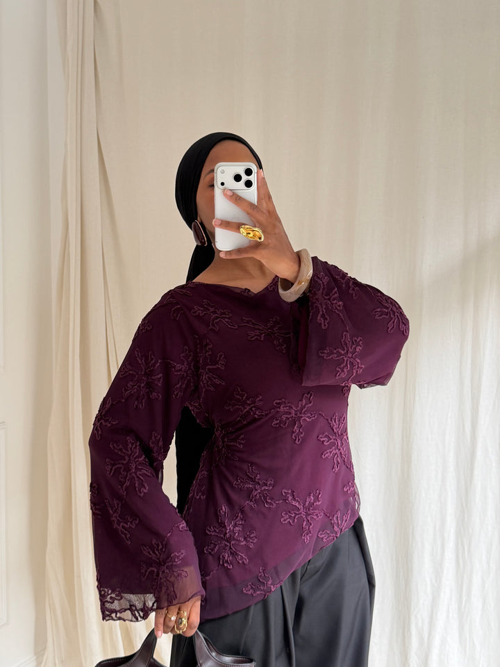 BLOUSE YARA PRUNE