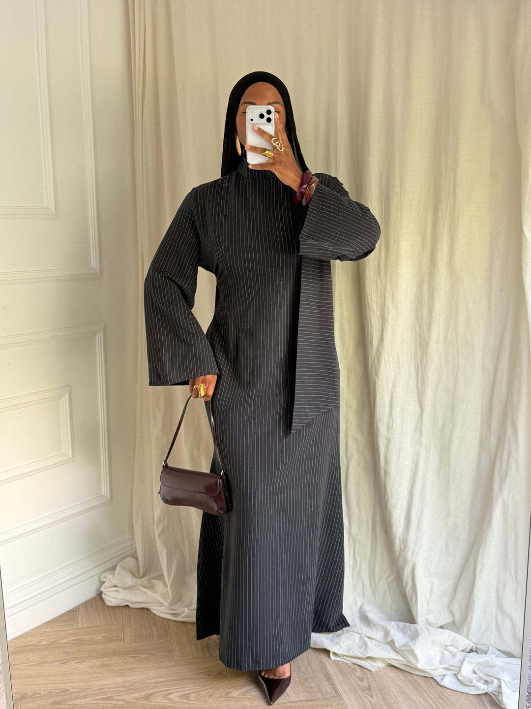ROBE RAYURES SOHANE BLEU NUIT