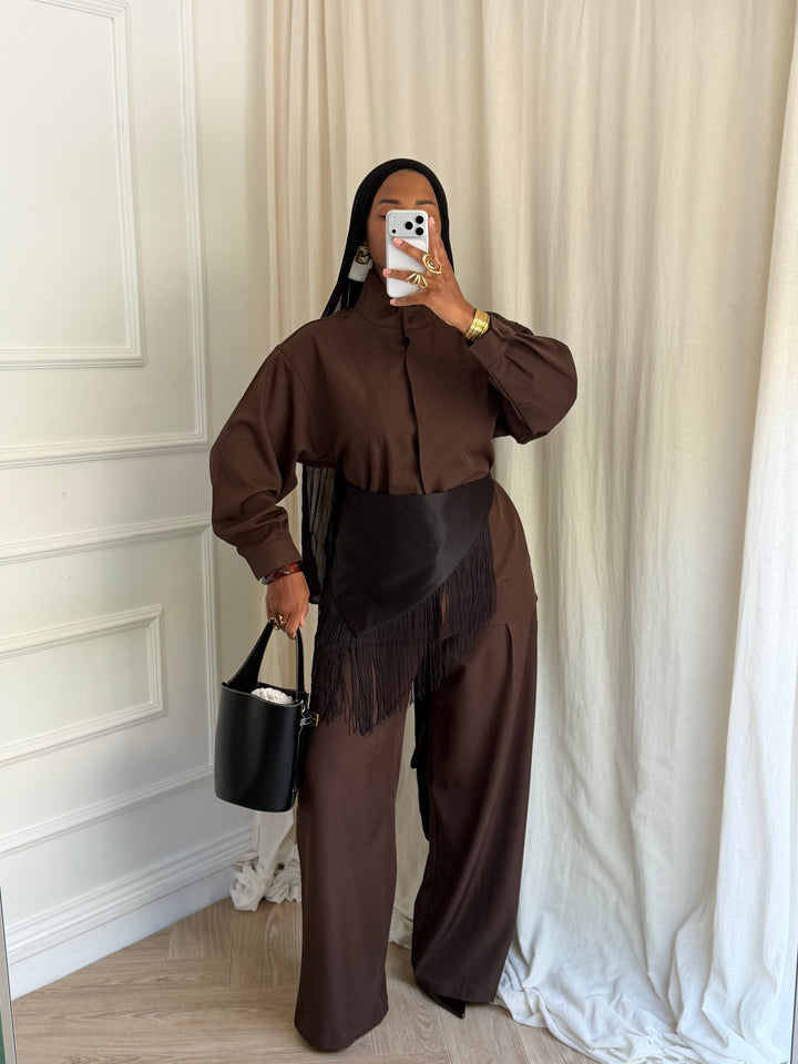 SET BLOUSE Manhattan MARRON