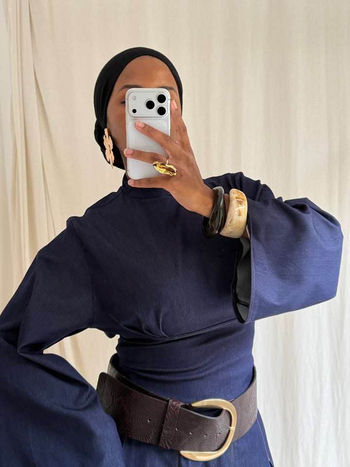 TOP CINTRÉ DENIM