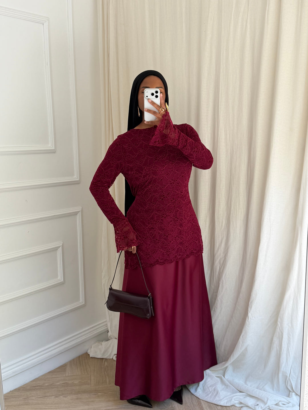 ENSEMBLE DENTELLE YURI BORDEAUX