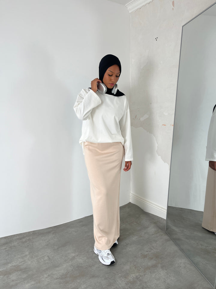 JUPE TUBE COMFY BEIGE