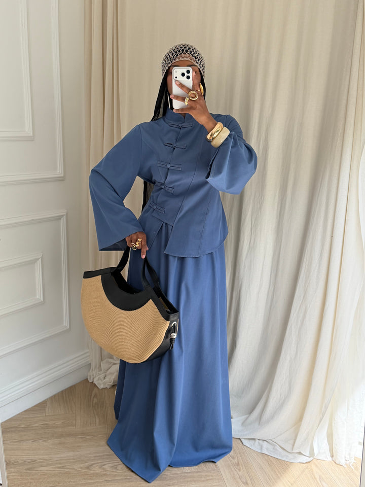 ENSEMBLE JEAN AYSHA BLEU MOYEN
