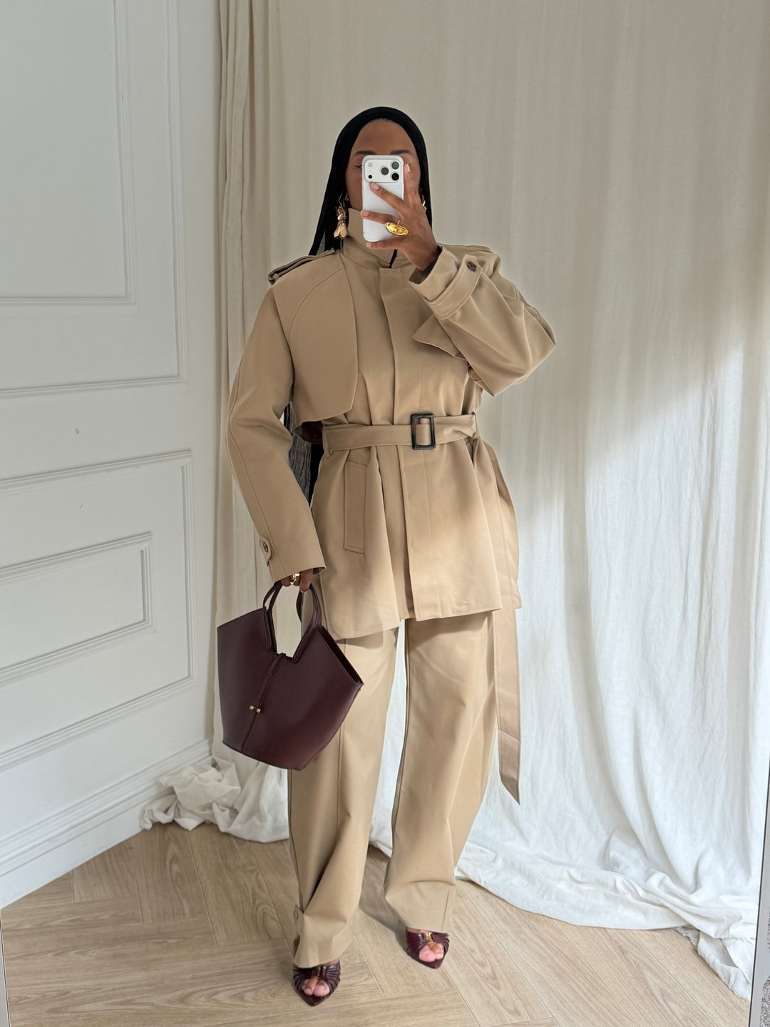 TRENCH COURT LUXURY CAMEL