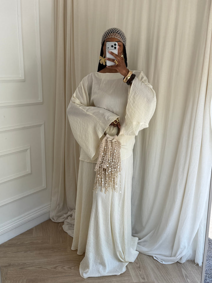 ENSEMBLE FLUIDE ET ASYMÉTRIQUE CRÈME