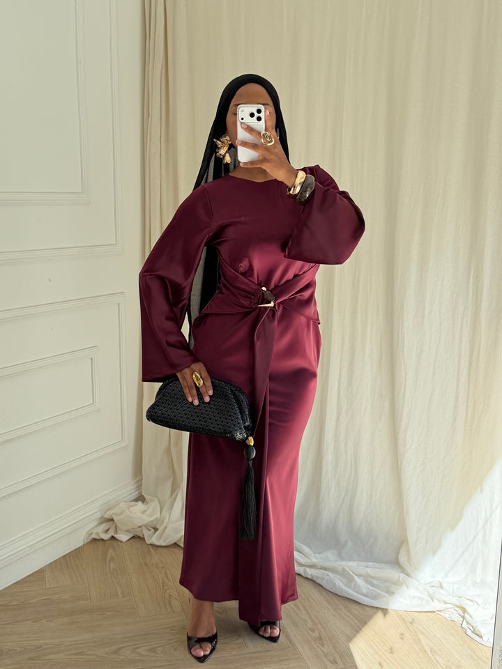 ROBE EVA BORDEAUX