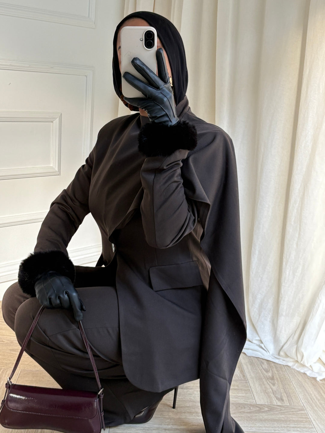 ENSEMBLE BLAZER CAPE INTÉGRÉ