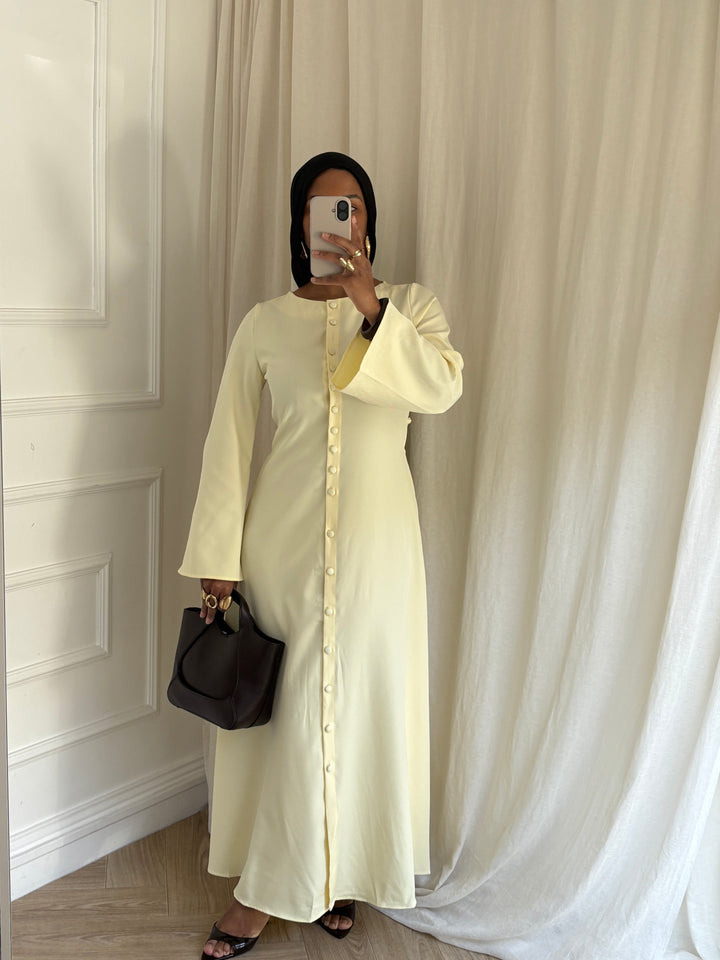 ROBE BOUTONNÉE JAUNE