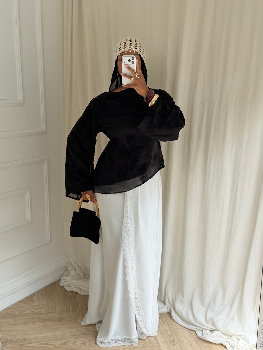 BLOUSE BRODERIE NOIRE